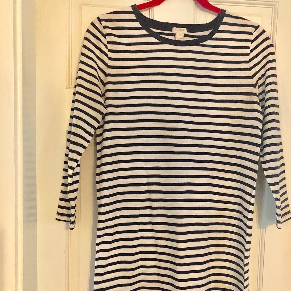J crew 3/4 sleeve cotton tee shirt dress​​​